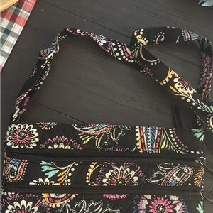 Vera Bradley Black Floral Crossbody Bag